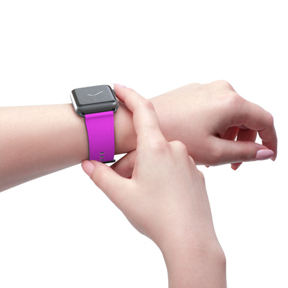 Person wearing Neon Magenta Apple Watch Band