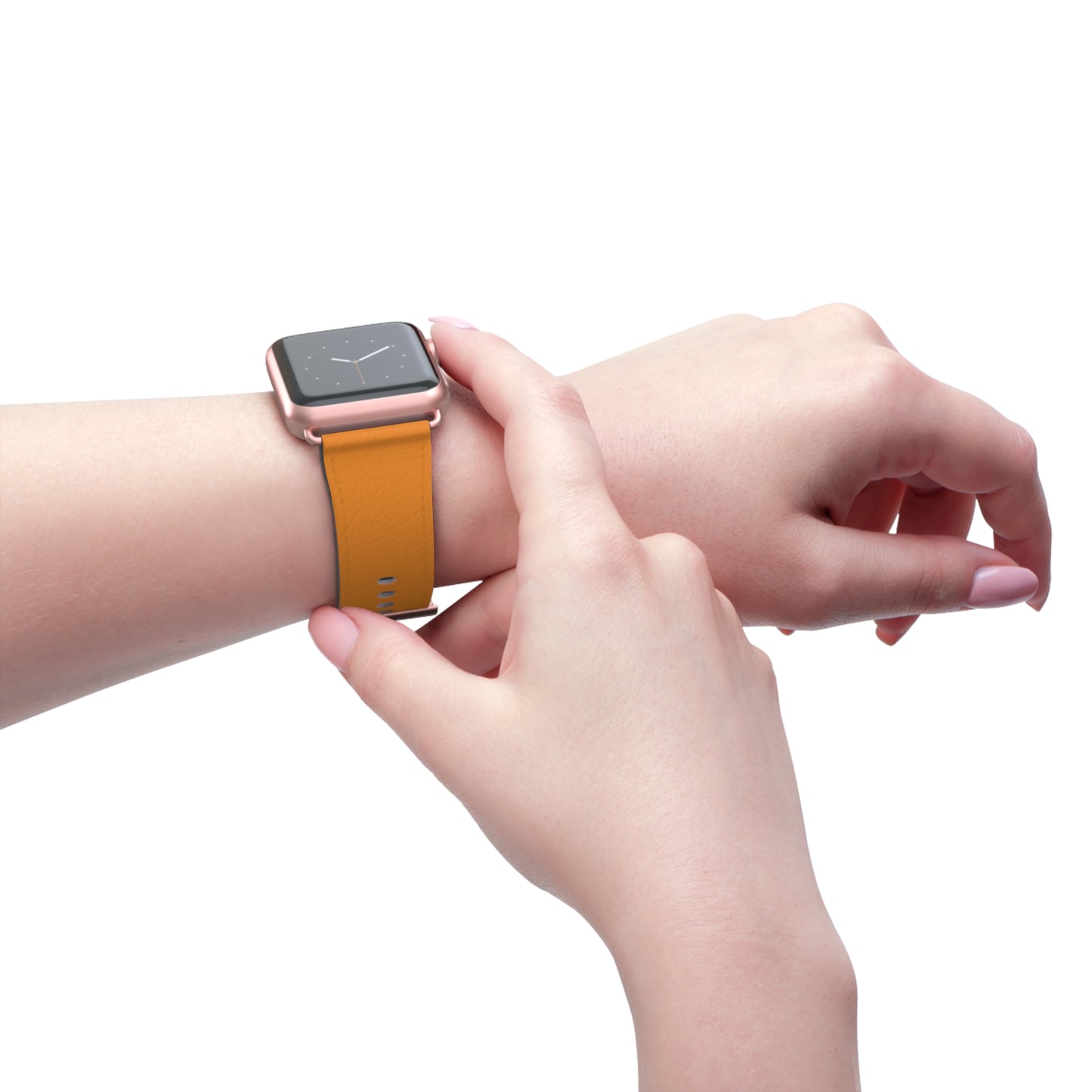 APRICOT ORANGE APPLE® WATCH BAND- PANTONE® 144