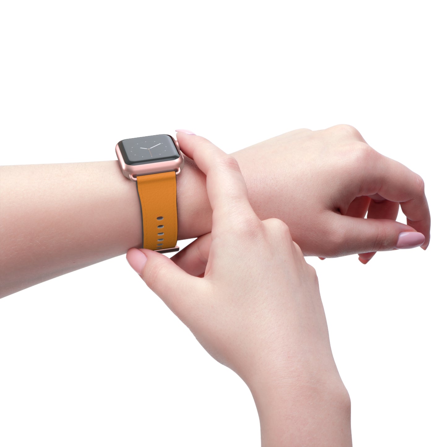 APRICOT ORANGE APPLE® WATCH BAND- PANTONE® 144