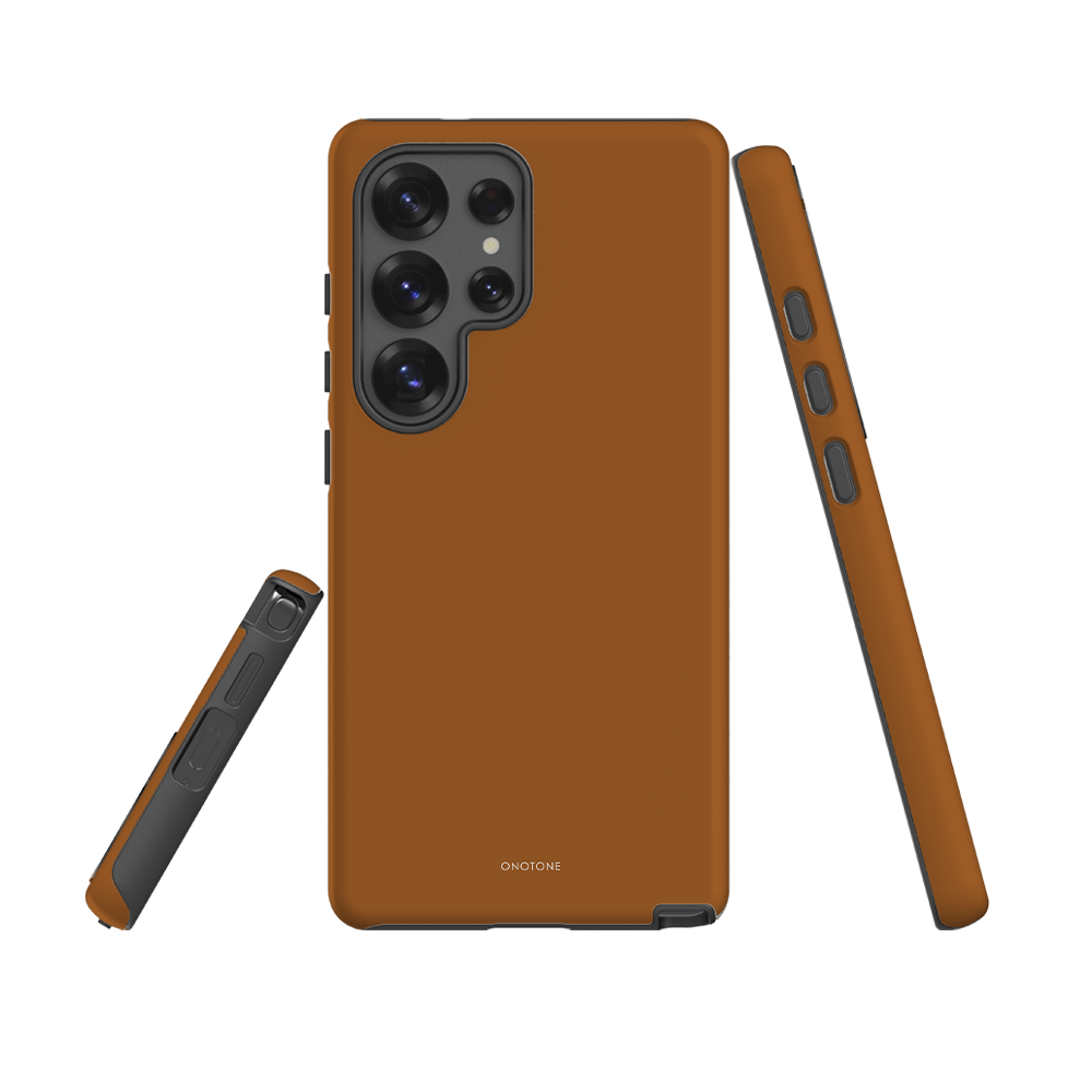 Dual Layer Brown Samsung Case - Pantone® 154