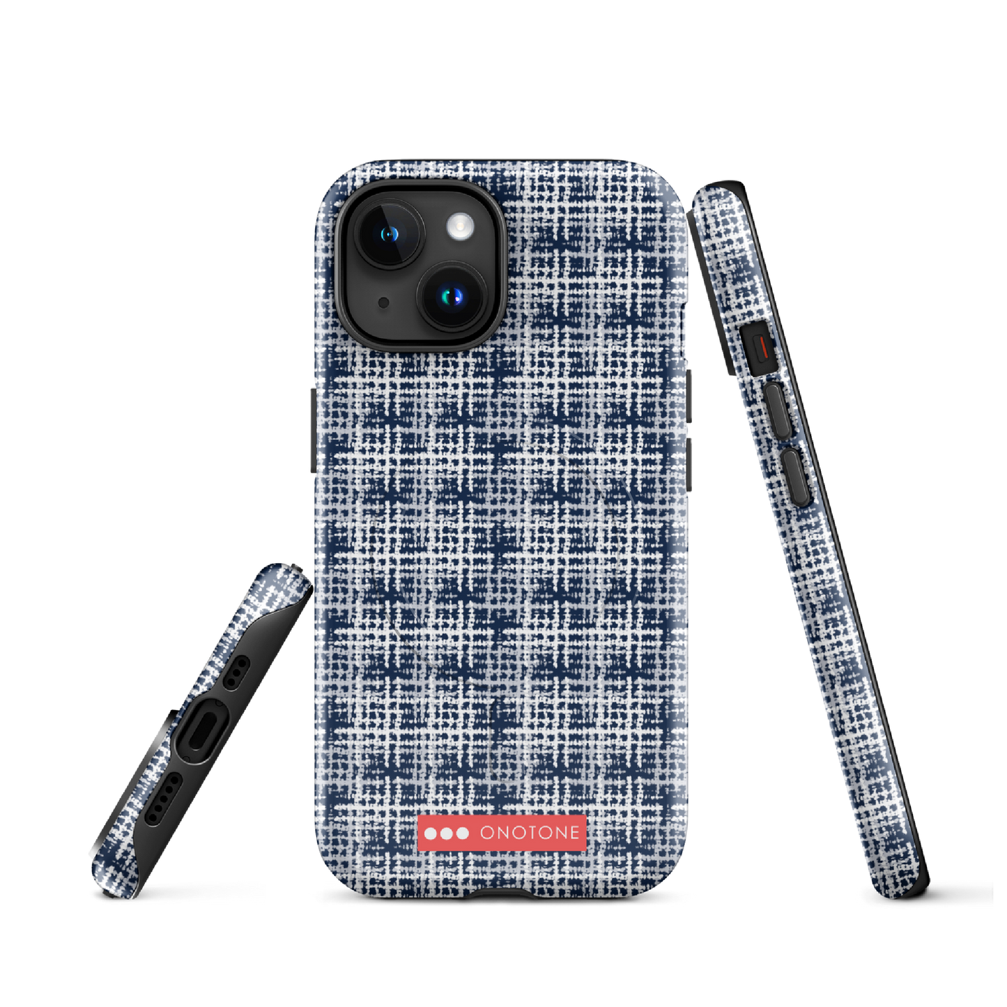 Japanese design indigo iPhone® Case with patterns