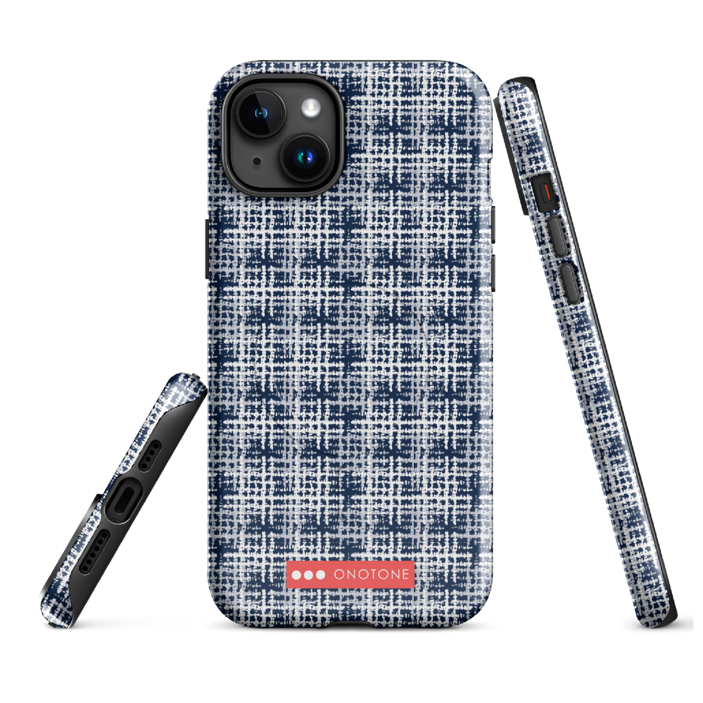 Japanese design indigo iPhone® Case with patterns