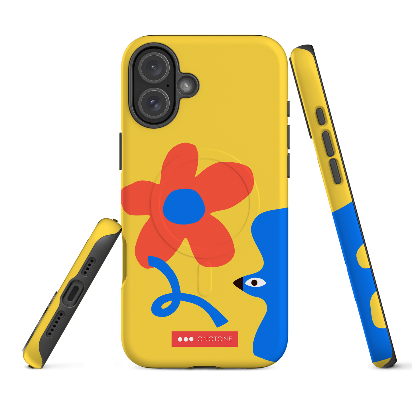 Dual Layer yellow modern iPhone® Case