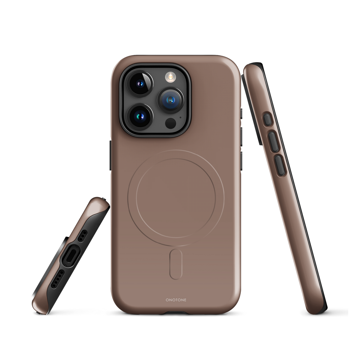 BEIGE MINIMALIST IPHONE® CASE - PANTONE® CHOCOLATE MALT