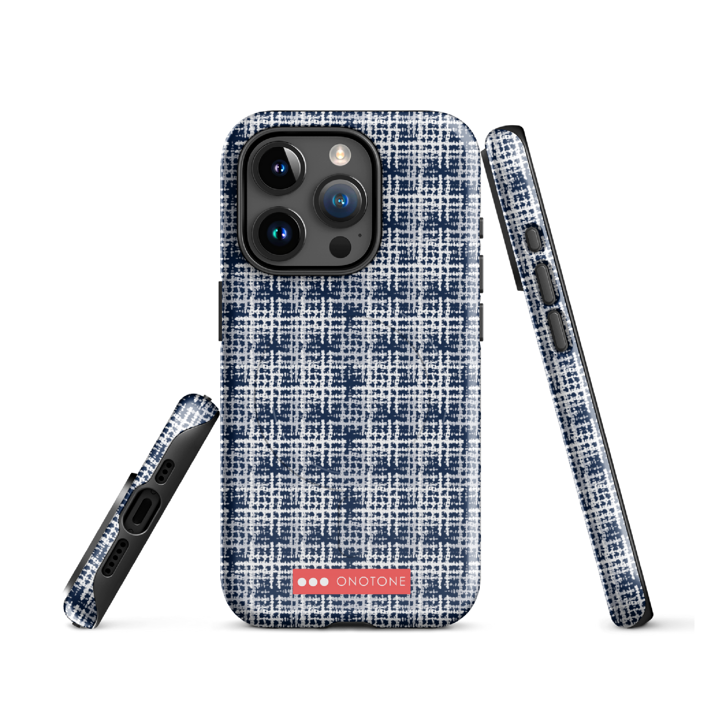 Japanese design indigo iPhone® Case with patterns