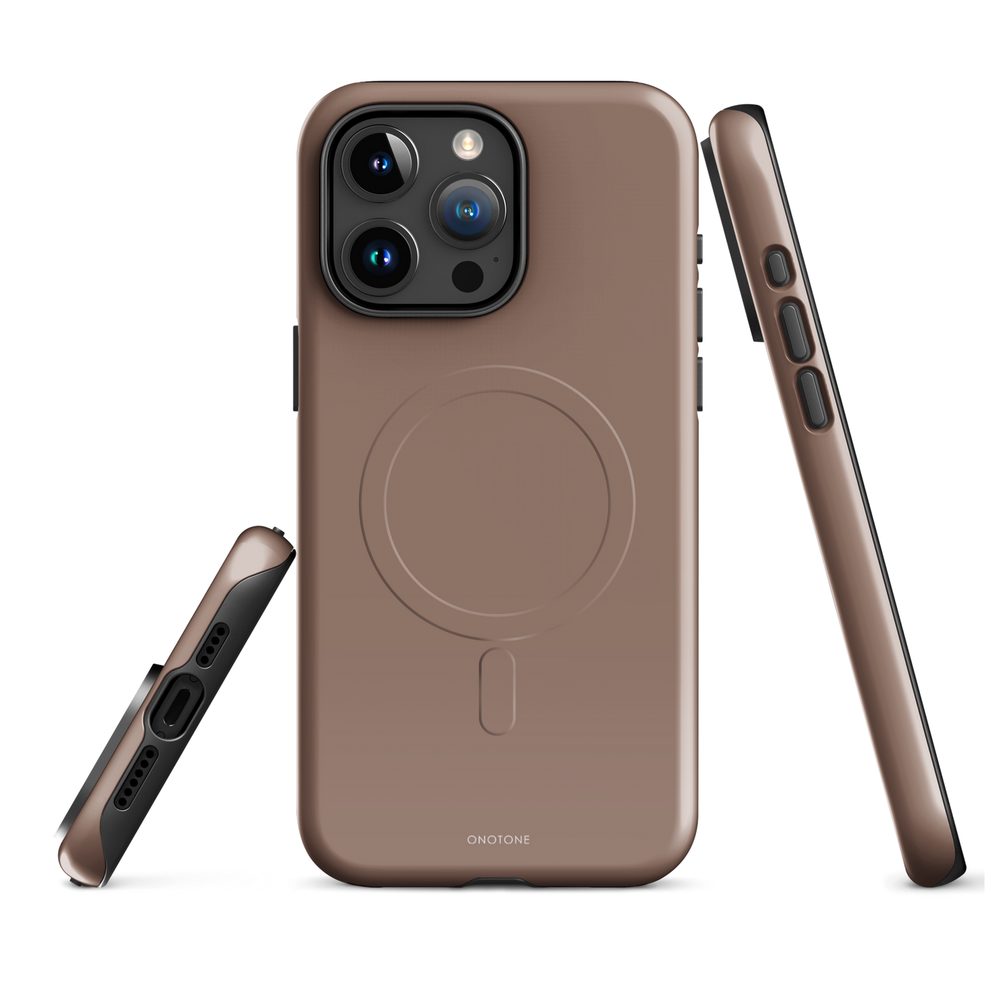 BEIGE MINIMALIST IPHONE® CASE - PANTONE® CHOCOLATE MALT