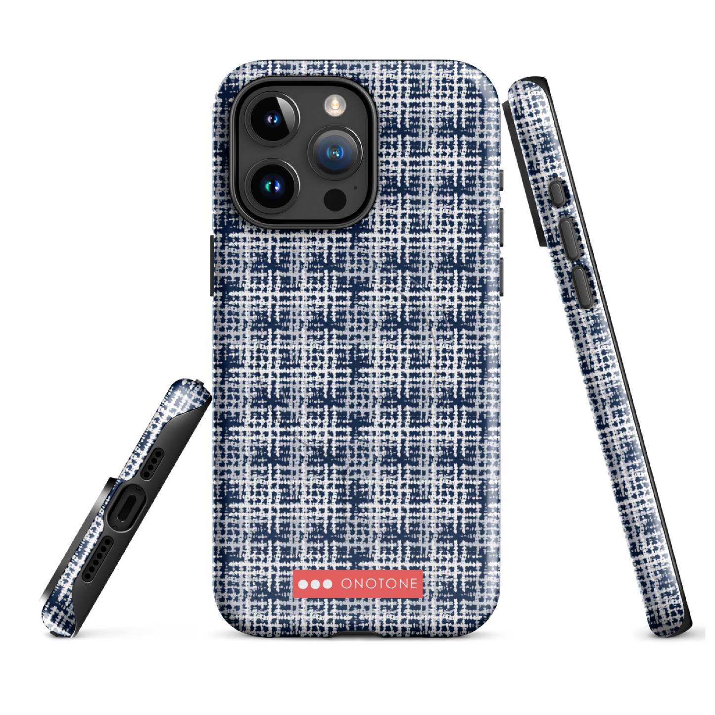 Japanese design indigo iPhone® Case with patterns