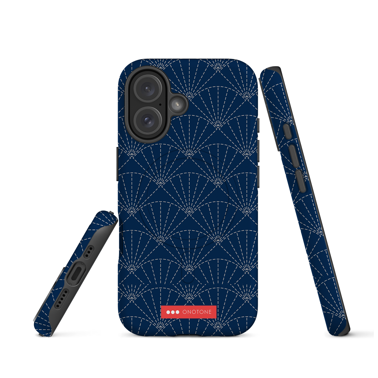 Japanese design indigo iPhone® Case with patterns