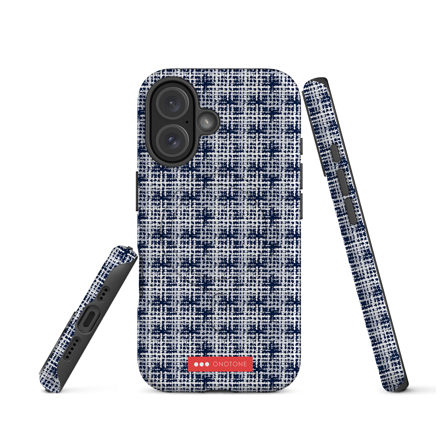 Japanese design indigo iPhone® Case with patterns