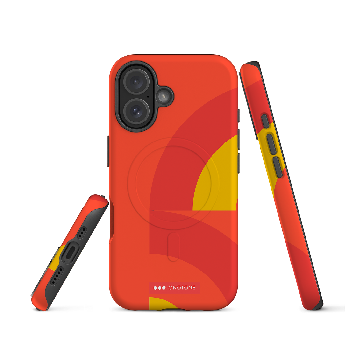 Dual Layer orange modern iPhone® Case