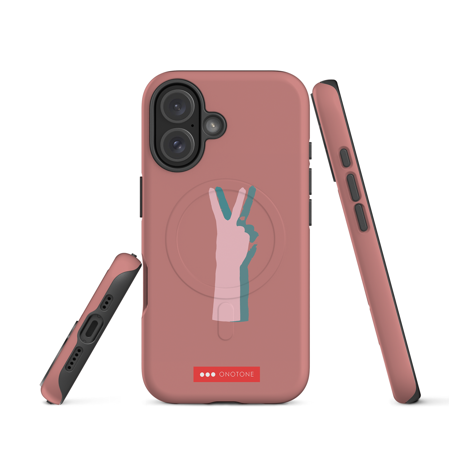 Dual Layer peace out modern iPhone® Case