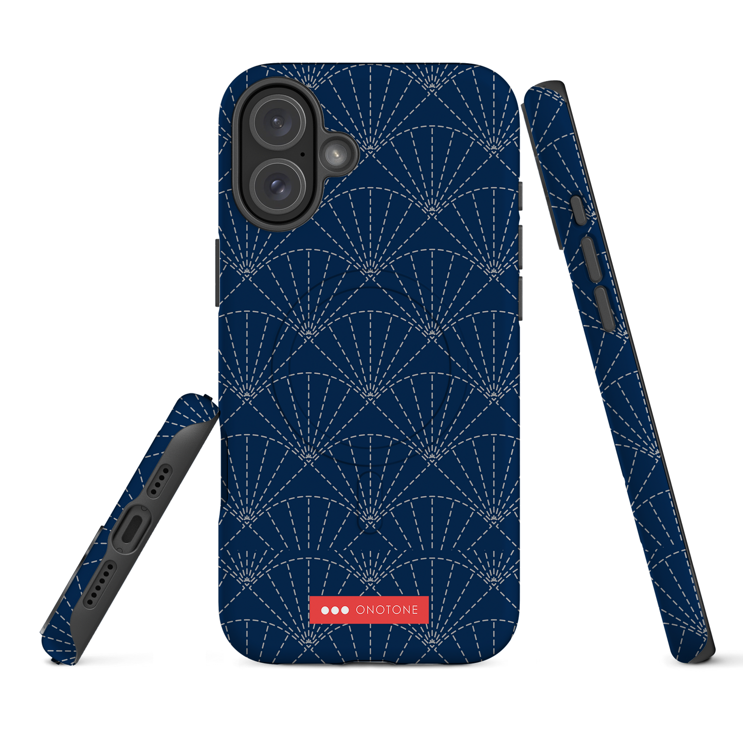 Japanese design indigo iPhone® Case with patterns