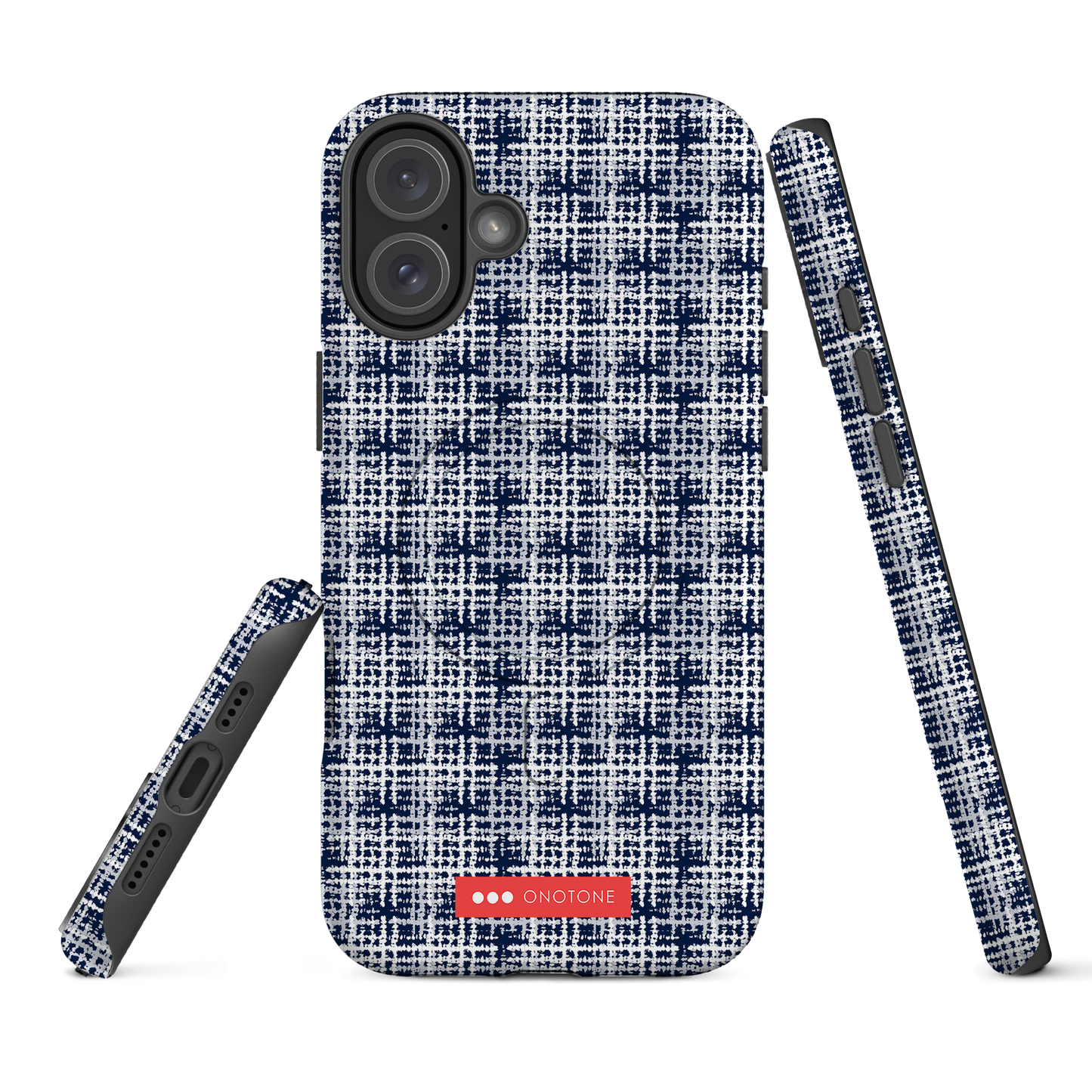 Japanese design indigo iPhone® Case with patterns