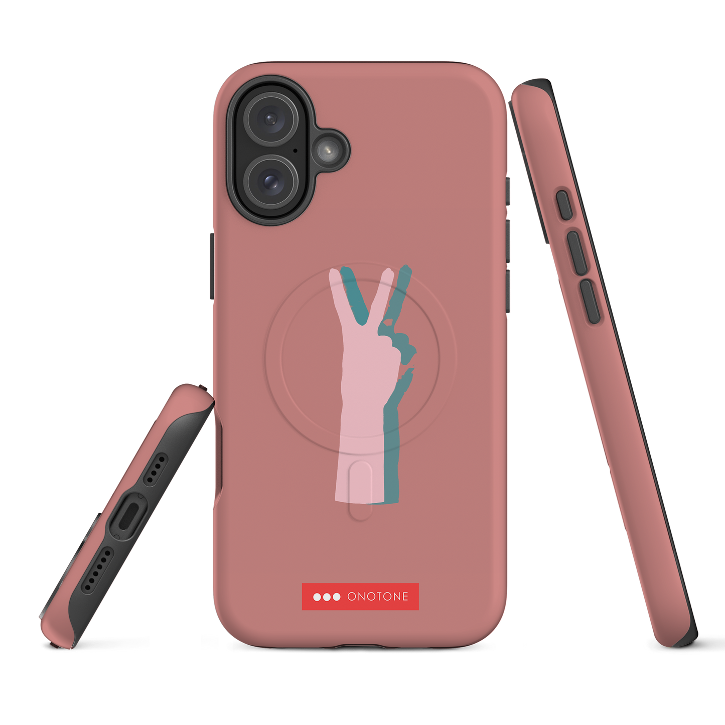 Dual Layer peace out modern iPhone® Case