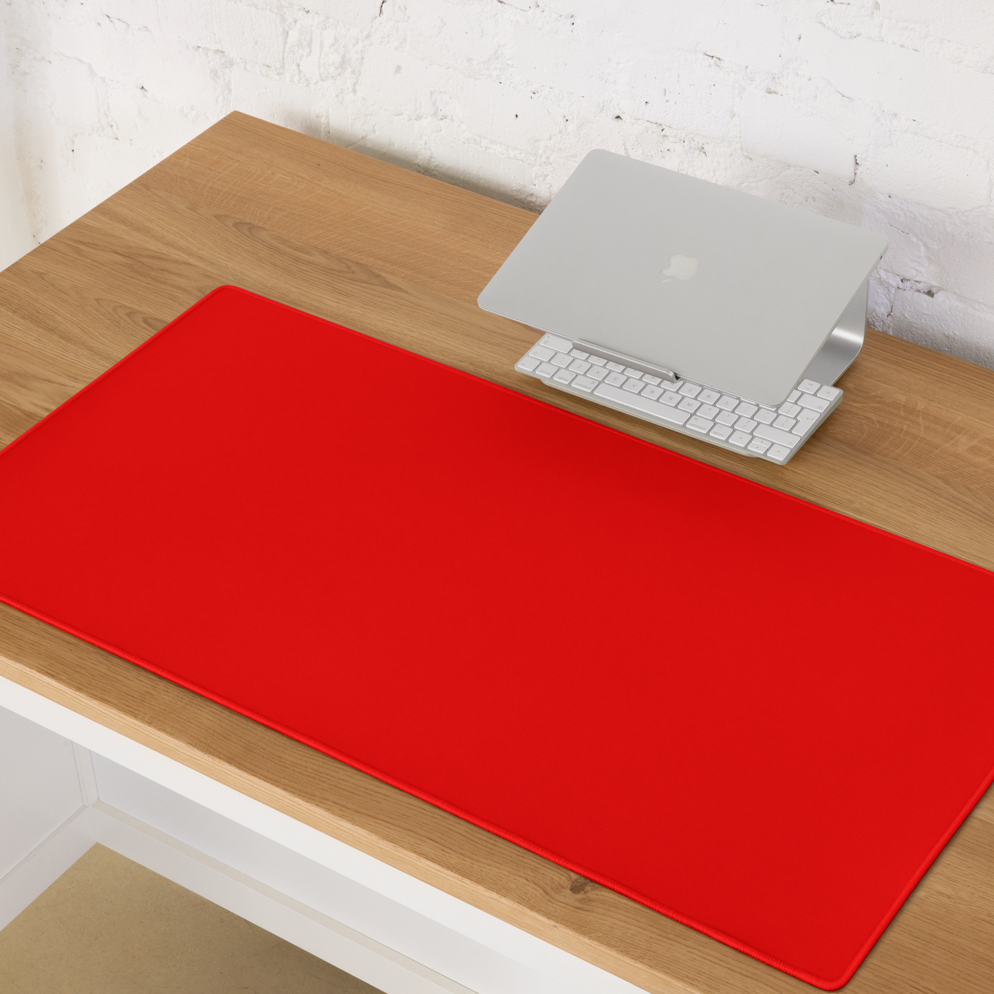 NEON BRIGHT RED DESK PAD