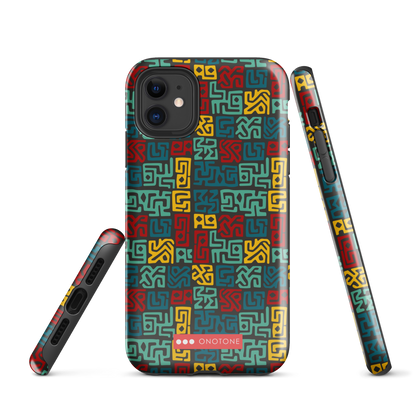 African fabric pattern iPhone® Case multi color