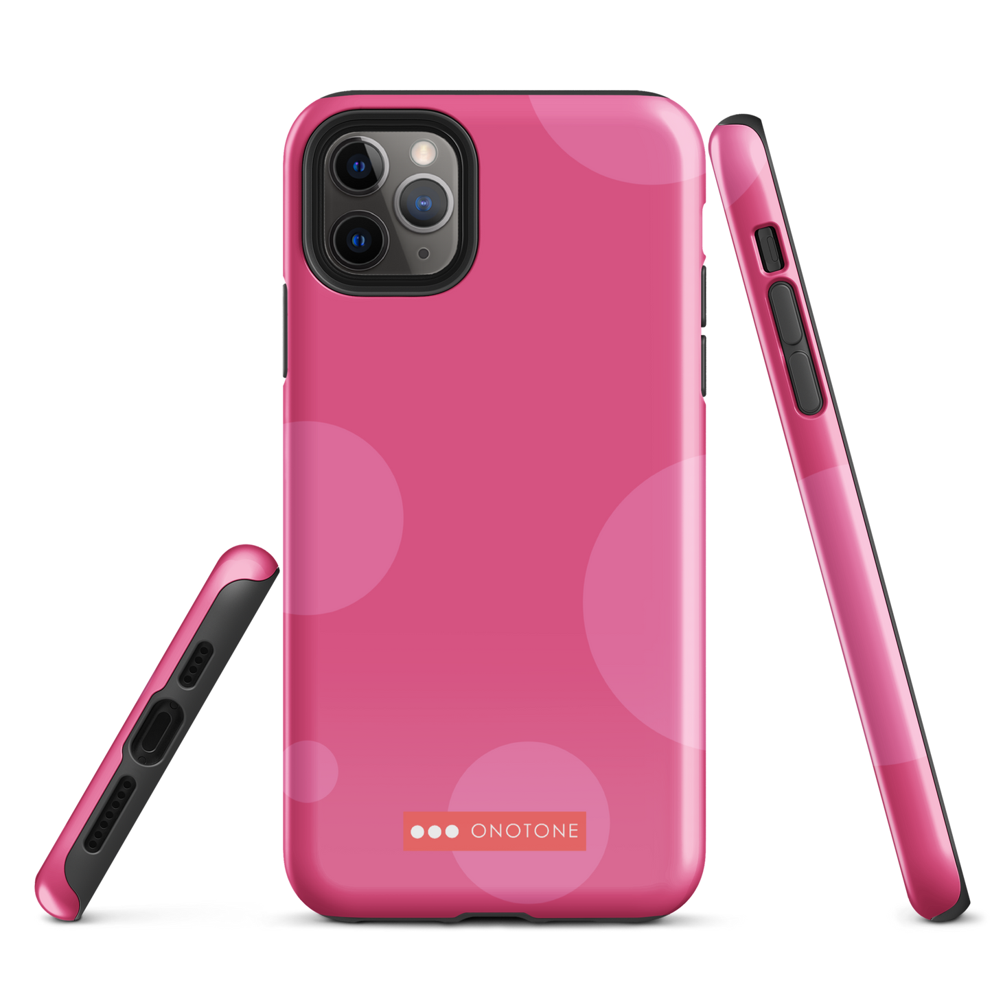 Dual Layer pink modern iPhone® Case