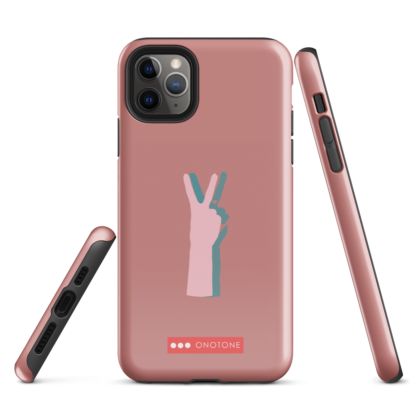 Dual Layer peace out modern iPhone® Case