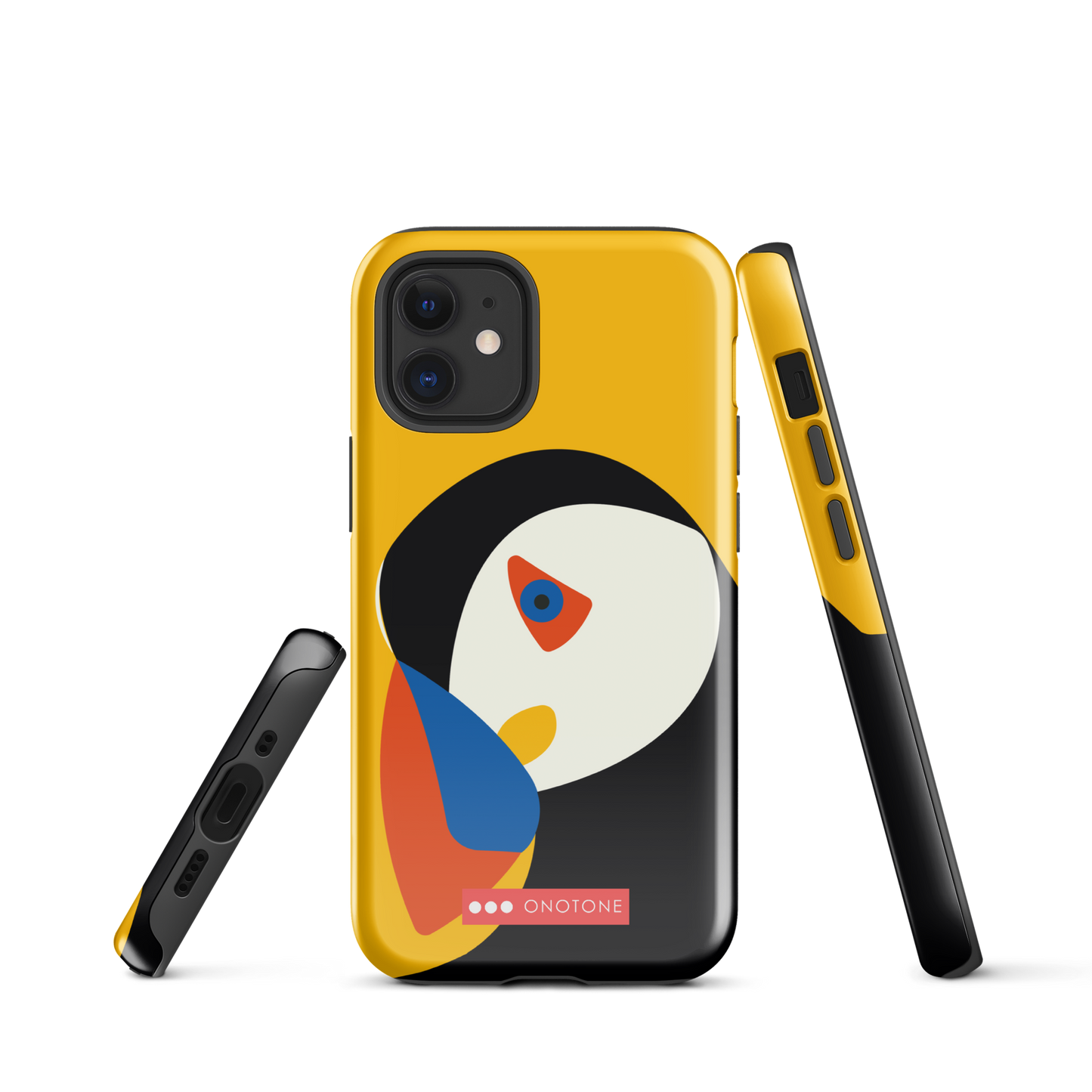 Dual Layer yellow modern iPhone® Case