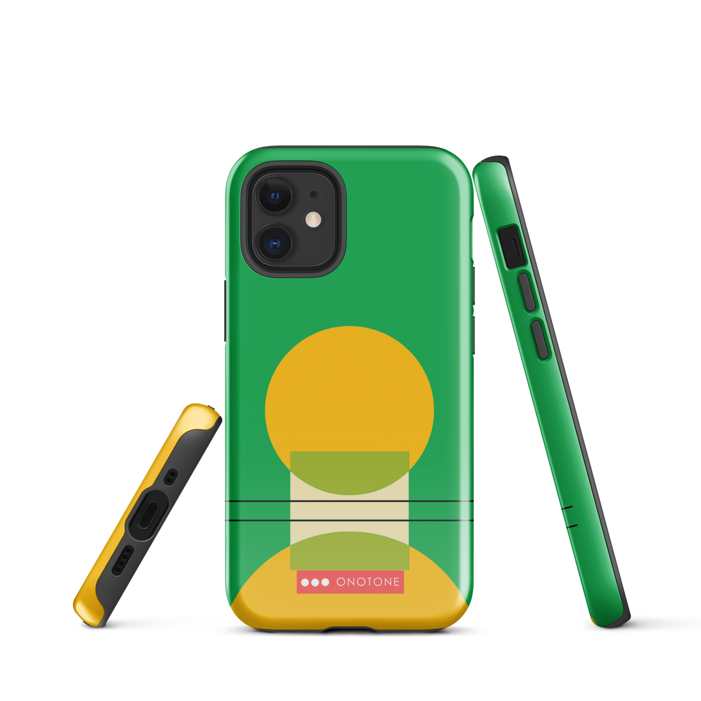 Dual Layer green modern iPhone® Case