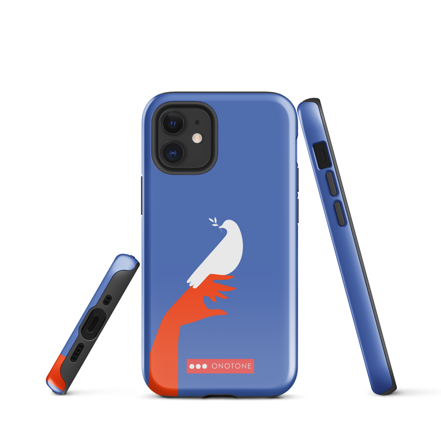 Dual Layer blue modern iPhone® Case