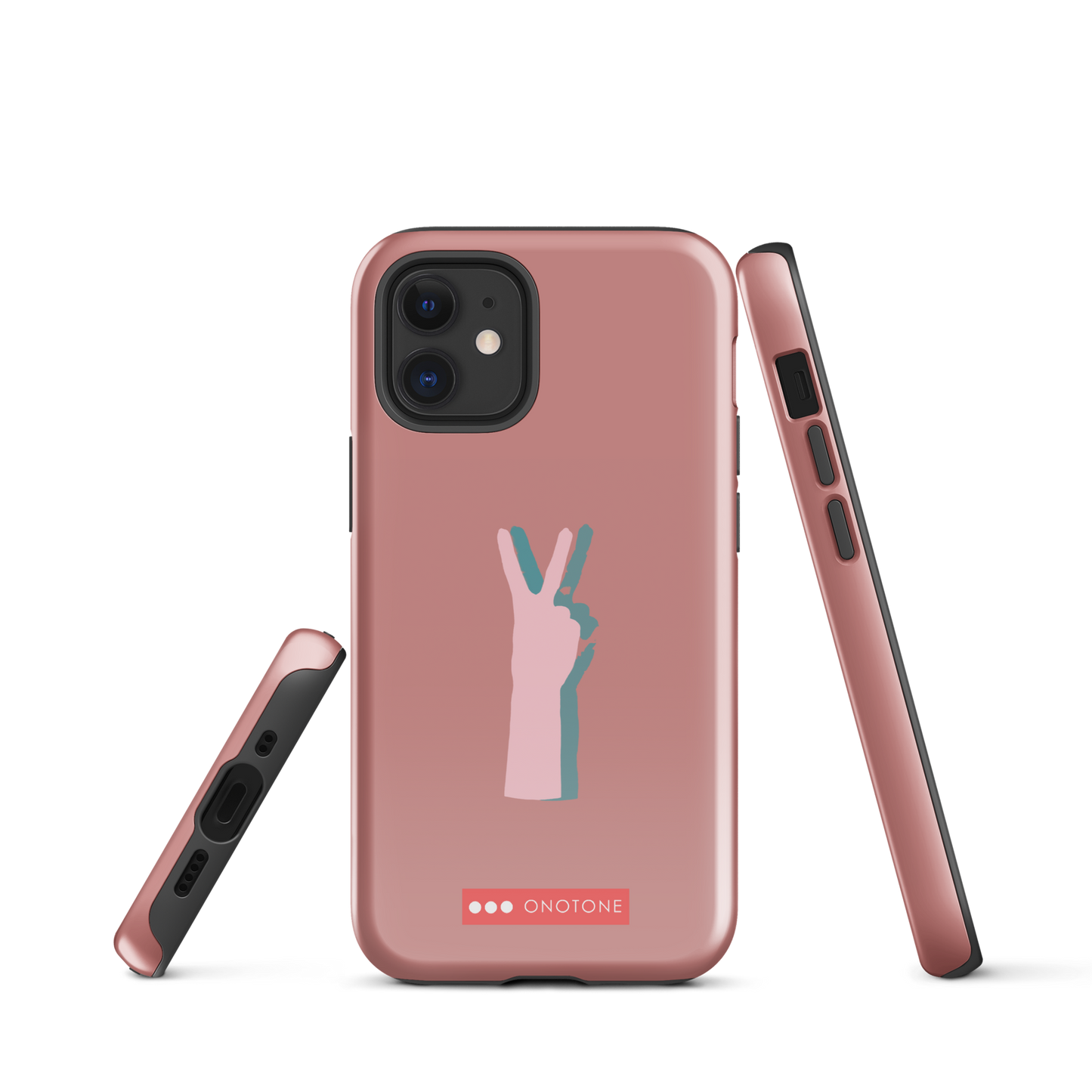 Dual Layer peace out modern iPhone® Case