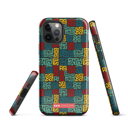 African fabric pattern iPhone® Case multi color