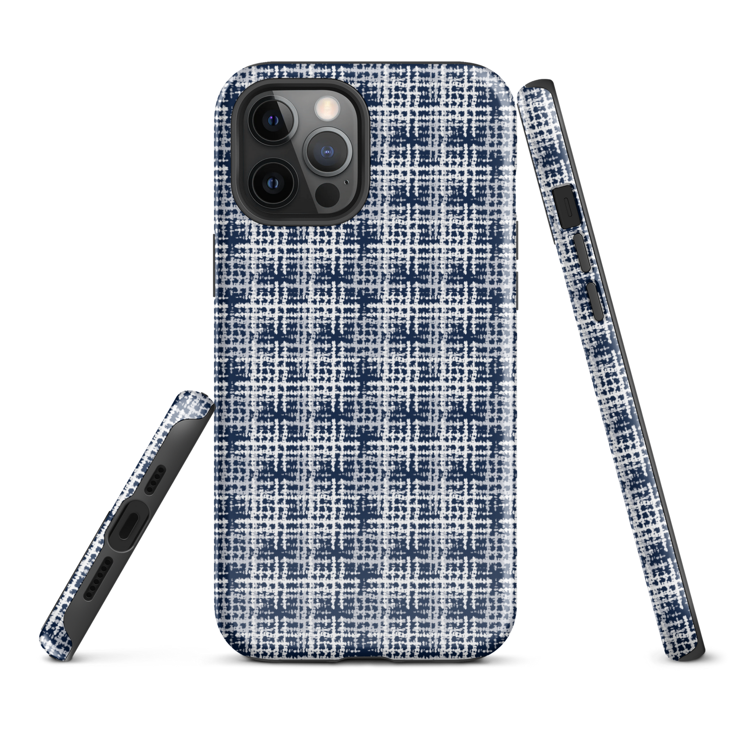 Japanese design indigo iPhone® Case with patterns