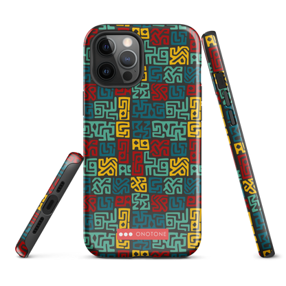 African fabric pattern iPhone® Case multi color