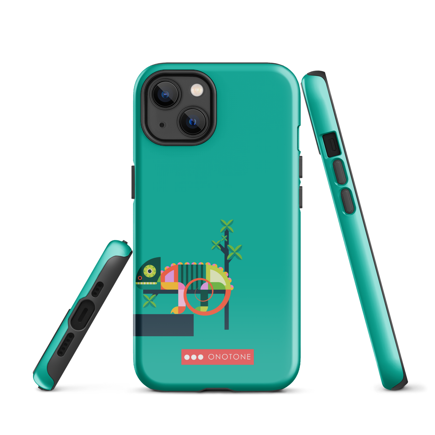 Dual Layer green modern iPhone® Case