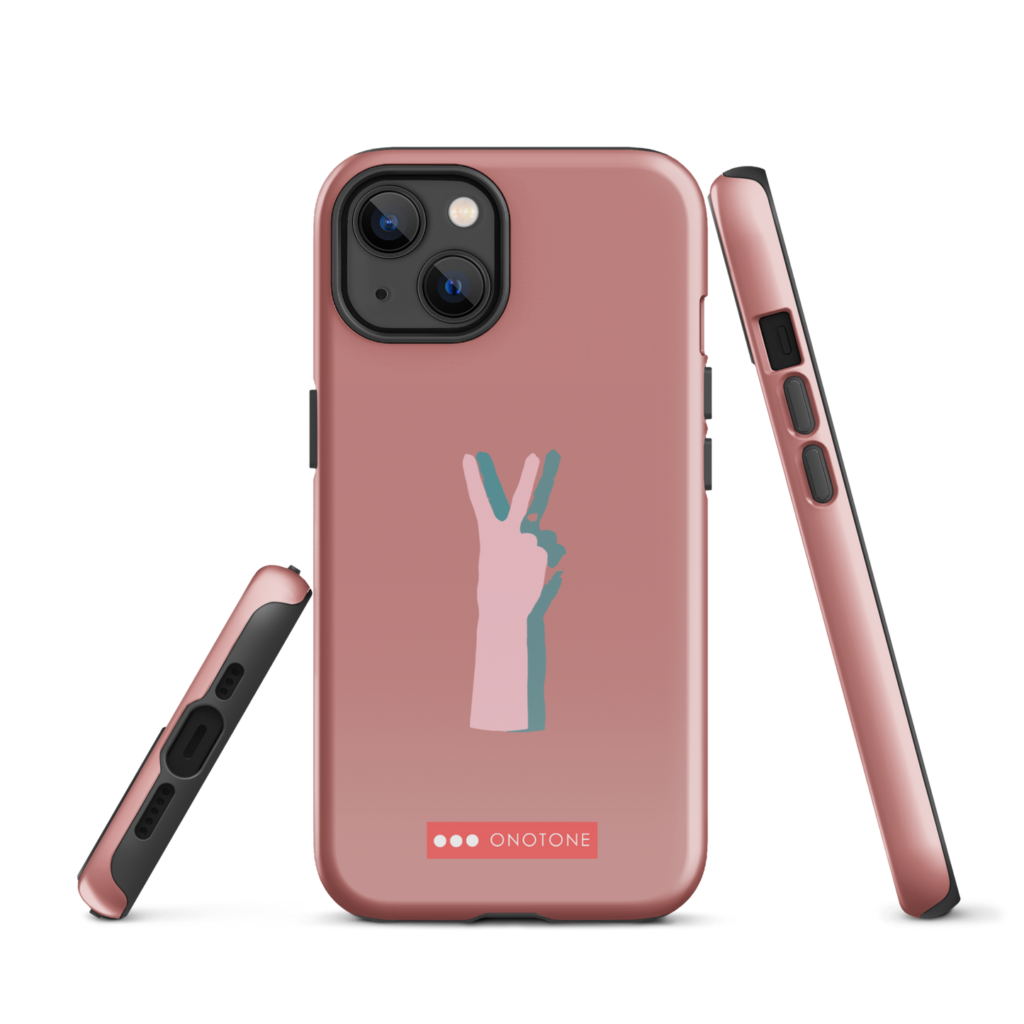 Dual Layer peace out modern iPhone® Case