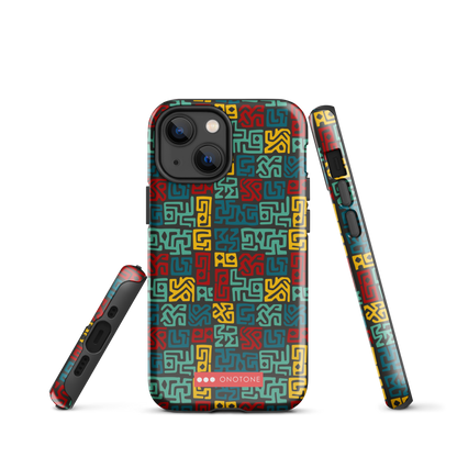 African fabric pattern iPhone® Case multi color