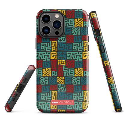 African fabric pattern iPhone® Case multi color