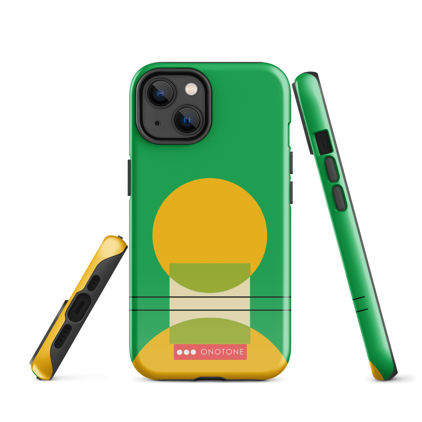 Dual Layer green modern iPhone® Case