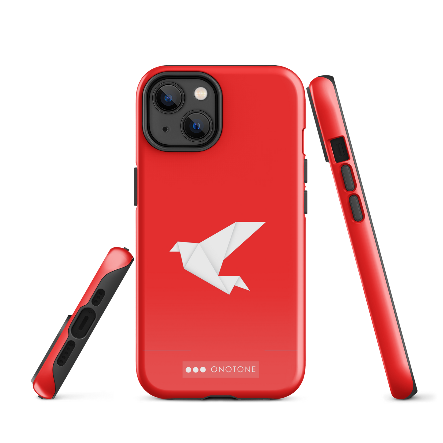 Dual Layer red modern iPhone® Case