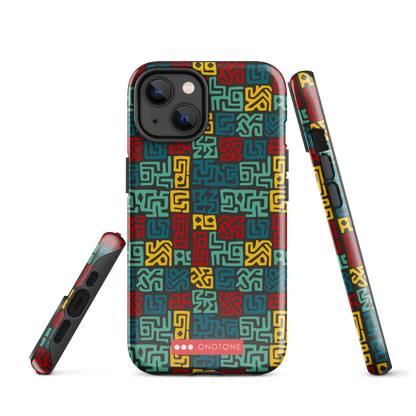 African fabric pattern iPhone® Case multi color