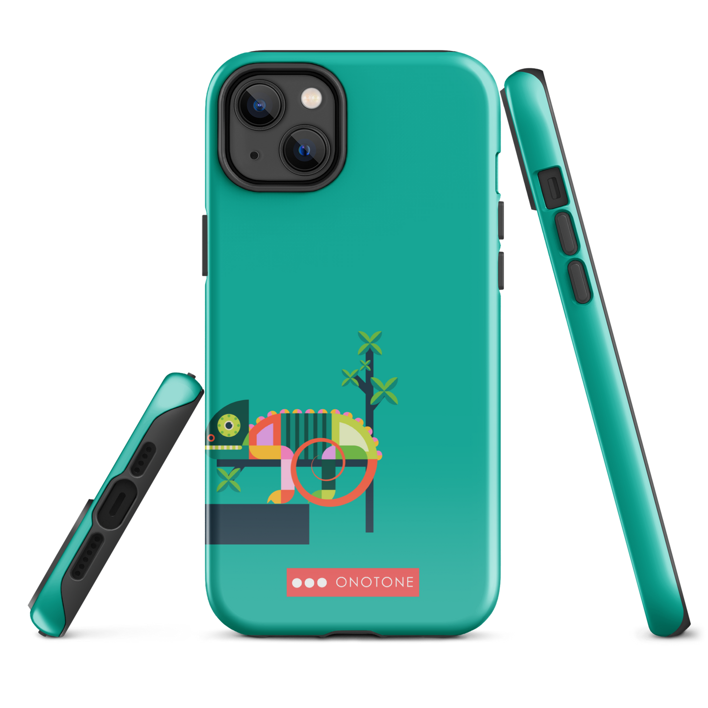 Dual Layer green modern iPhone® Case