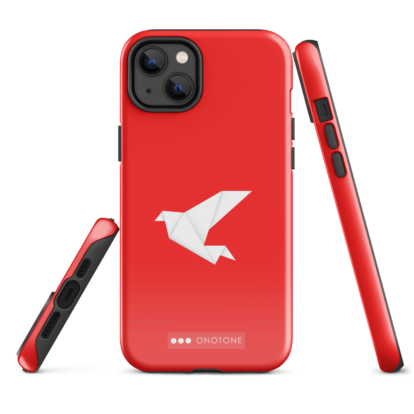 Dual Layer red modern iPhone® Case