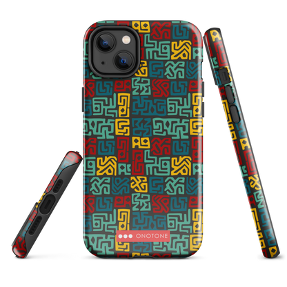 African fabric pattern iPhone® Case multi color