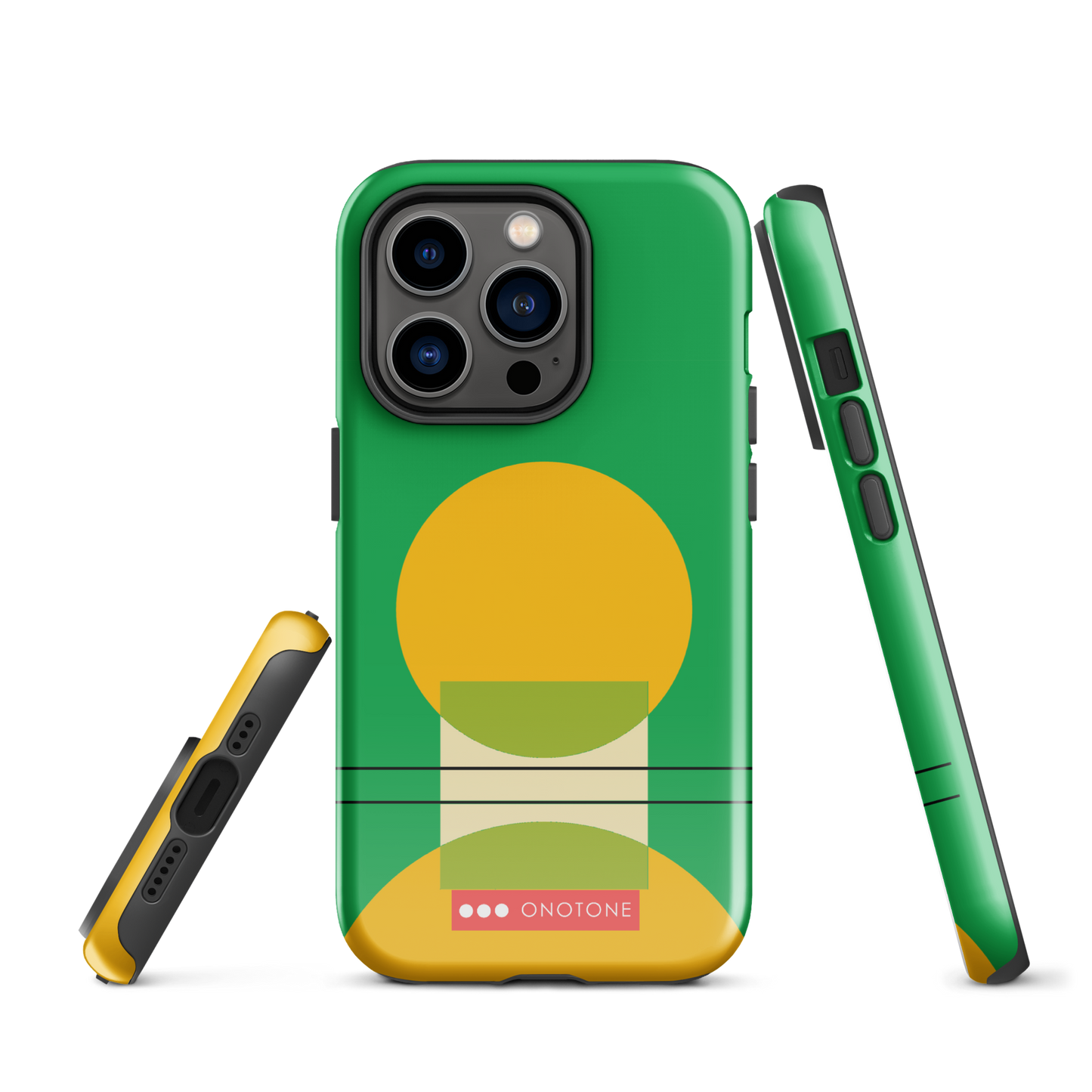 Dual Layer green modern iPhone® Case