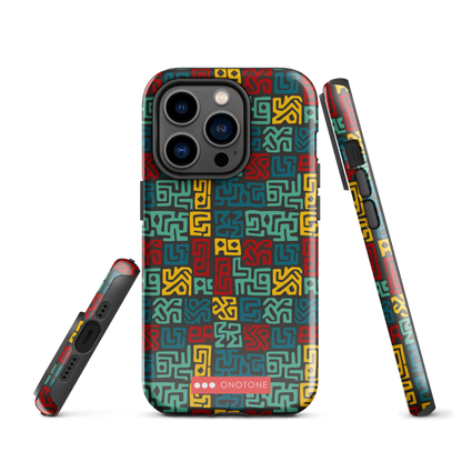 African fabric pattern iPhone® Case multi color