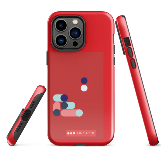 Dual Layer red modern iPhone® Case