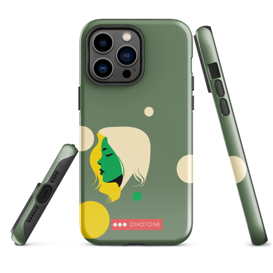 Dual Layer green modern iPhone® Case