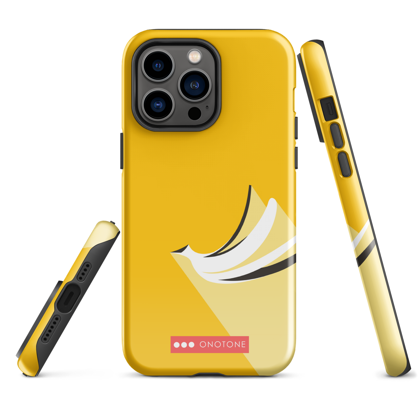 Dual Layer yellow modern iPhone® Case