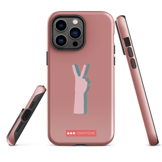 Dual Layer peace out modern iPhone® Case