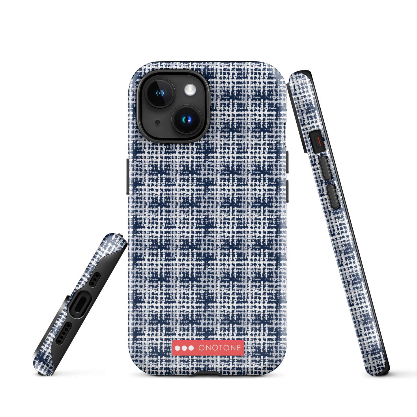 Japanese design indigo iPhone® Case with patterns