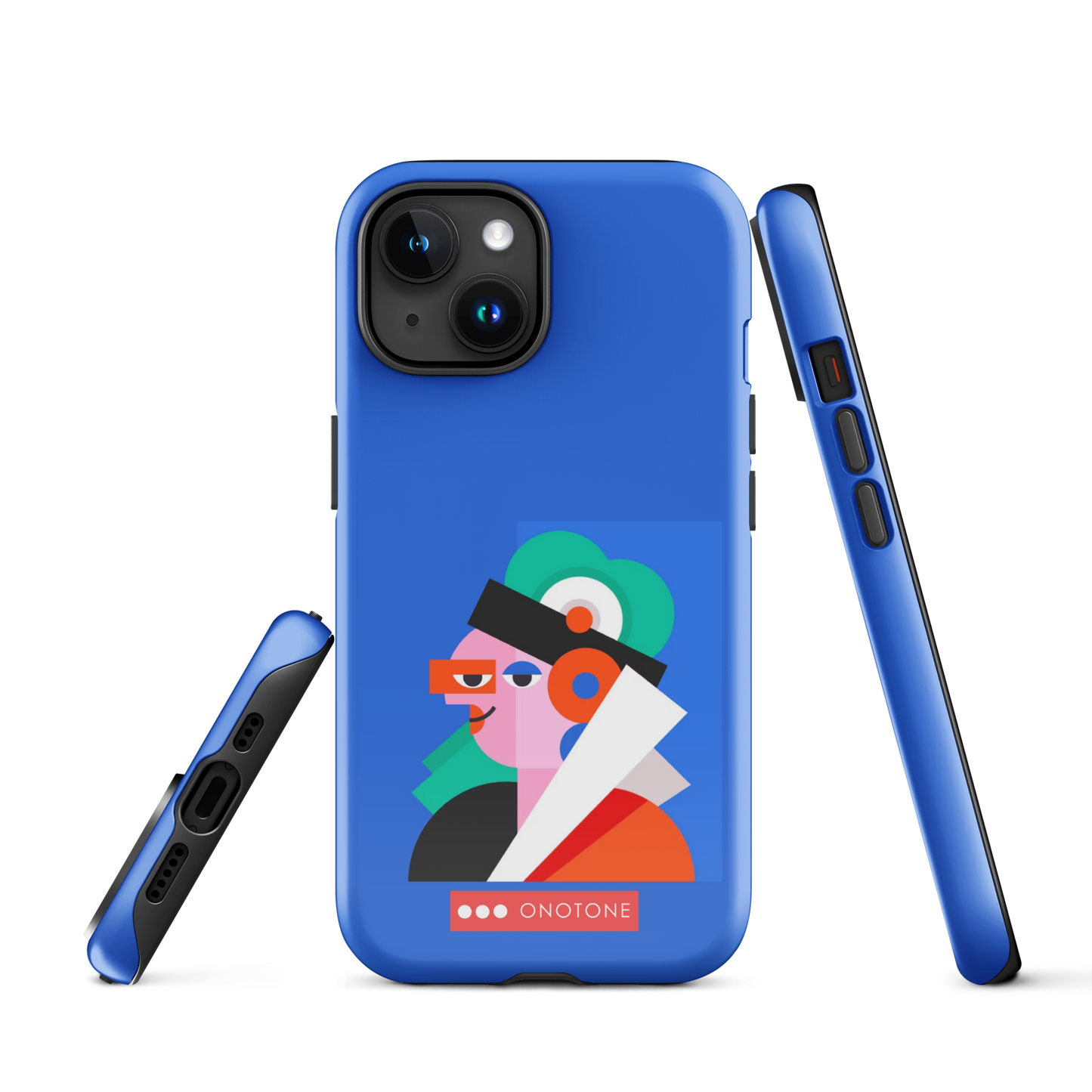 Dual Layer blue modern iPhone® Case