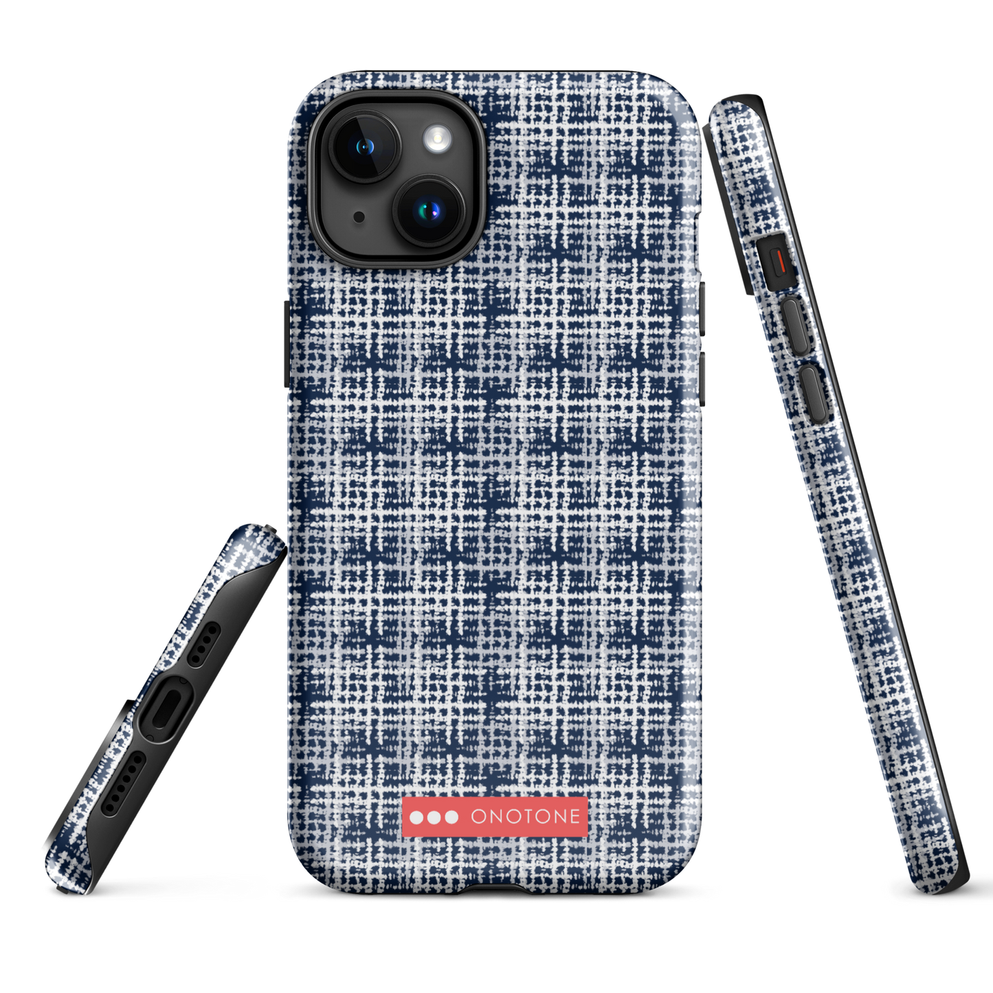 Japanese design indigo iPhone® Case with patterns