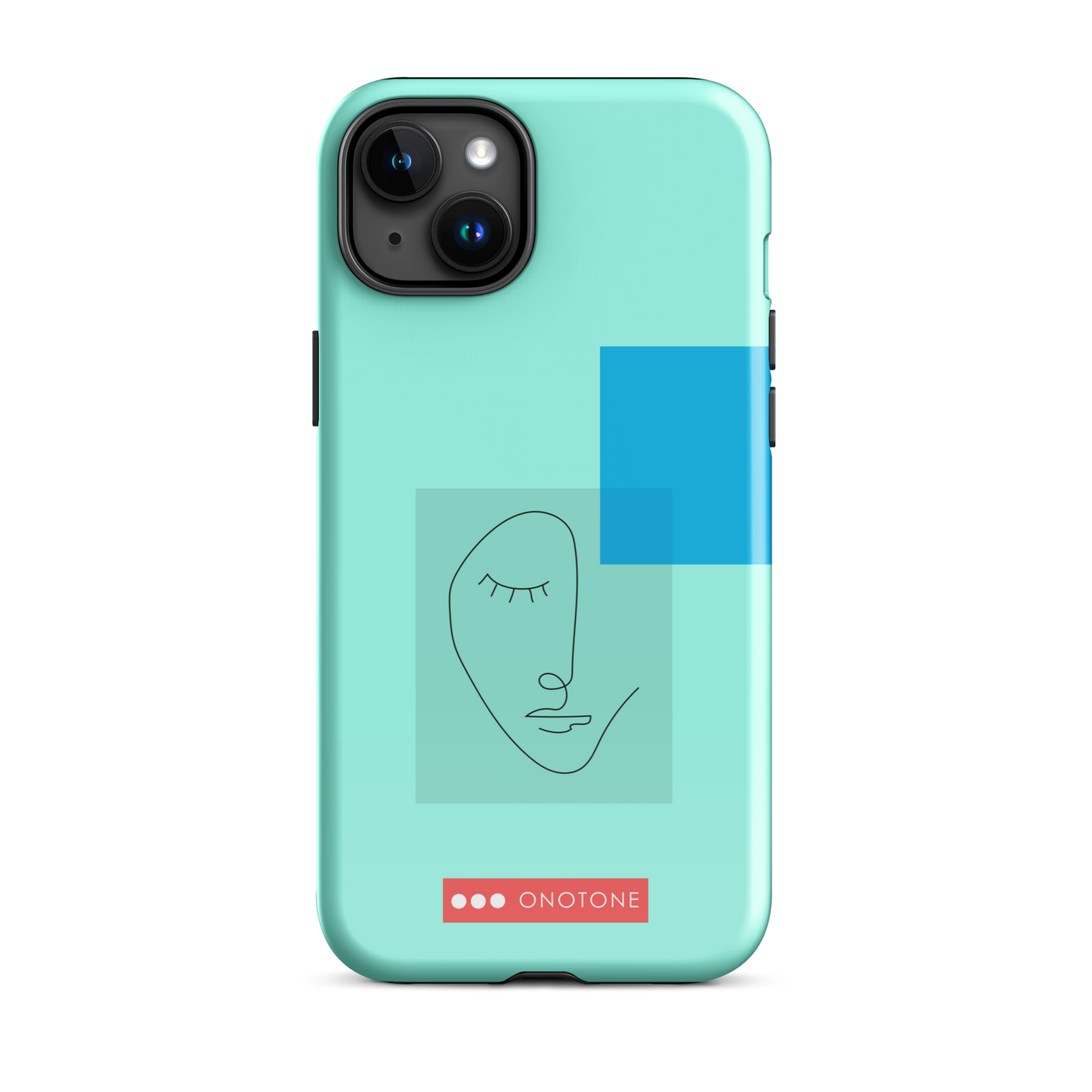 Dual Layer blue modern iPhone® Case