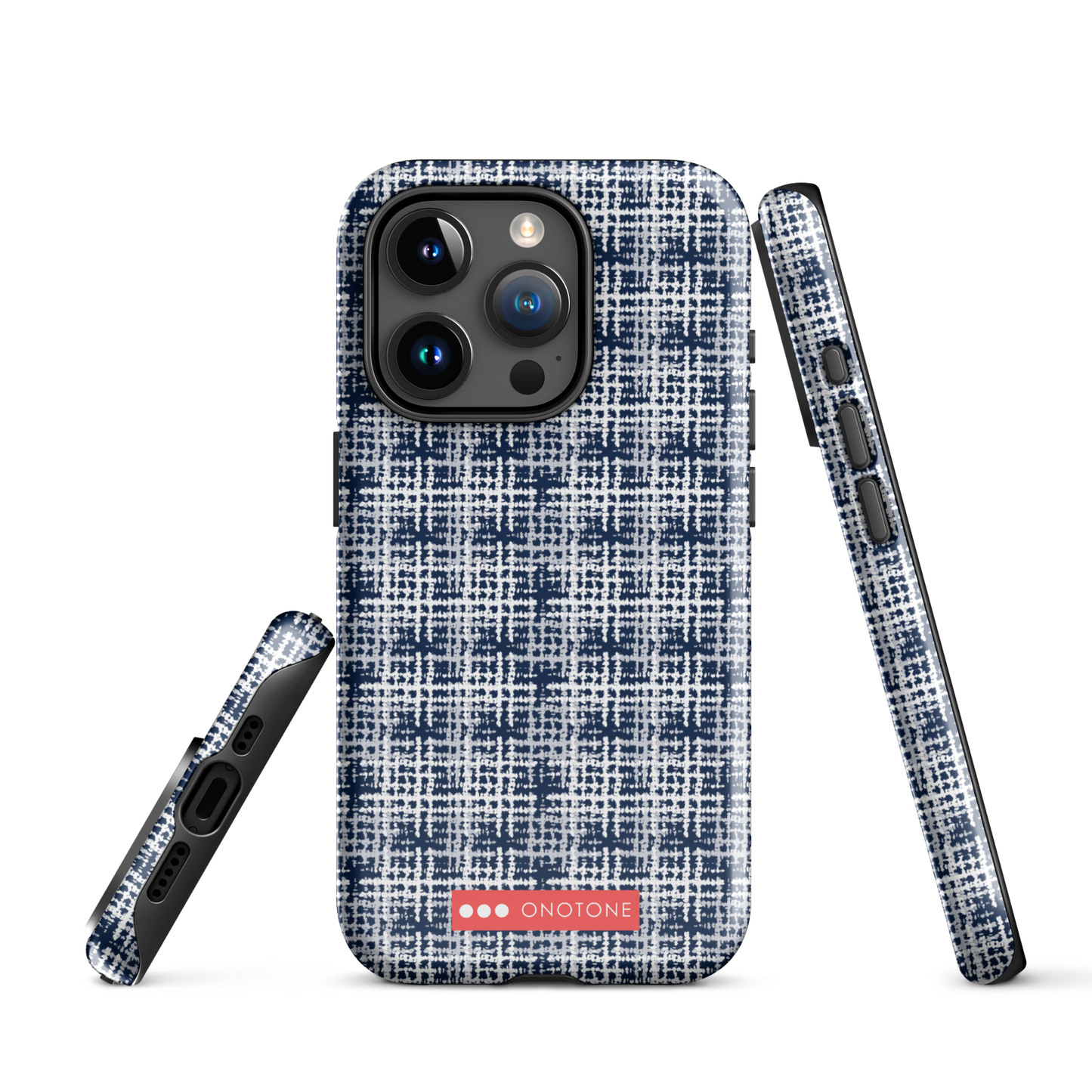 Japanese design indigo iPhone® Case with patterns